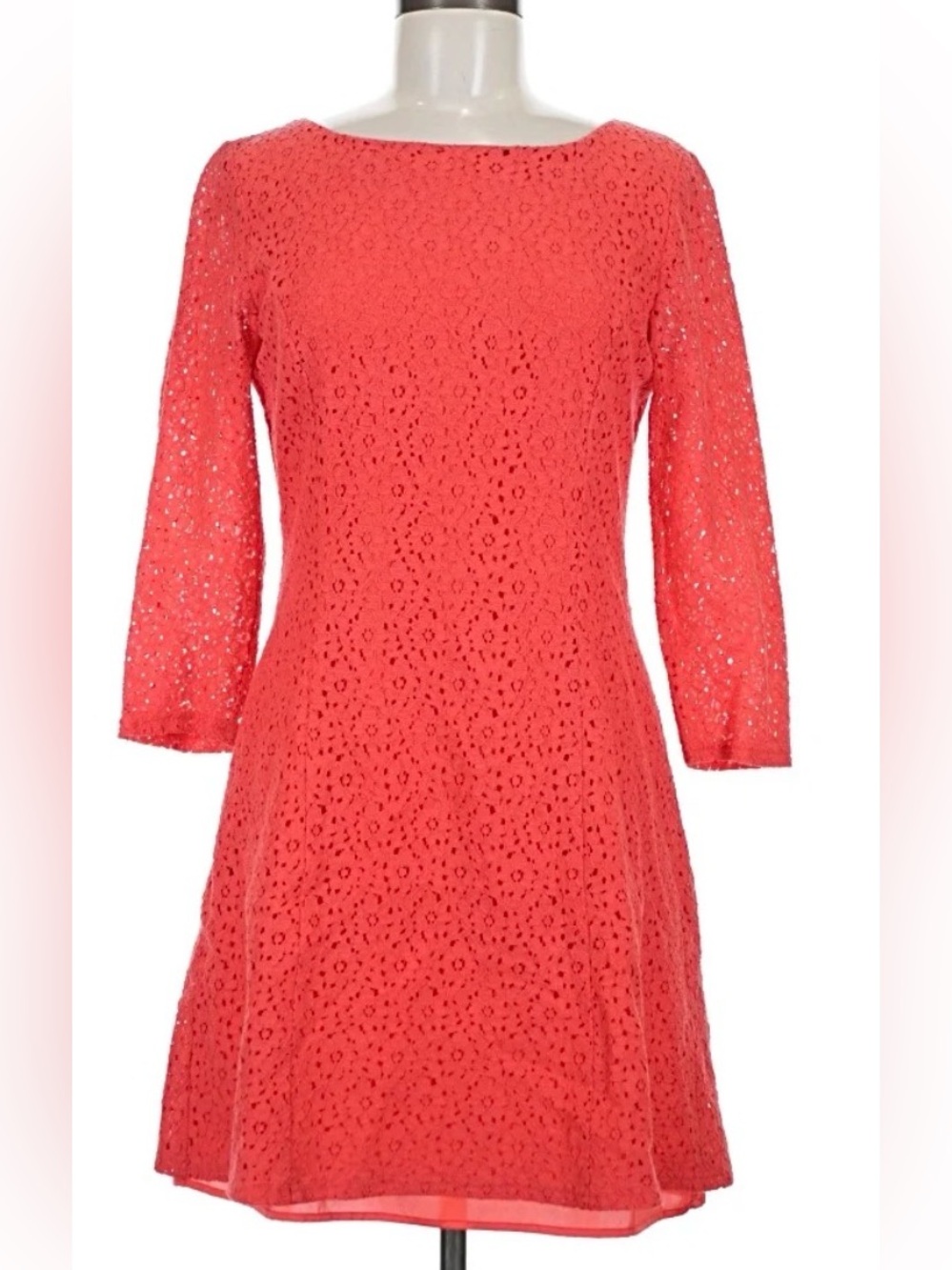 Gianni Bini Coral Lace Long Sleeve Shift Dress